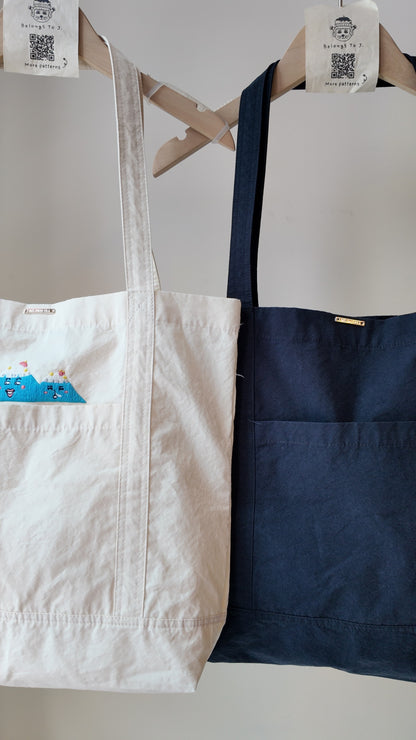 前口袋長肩帶Totebag