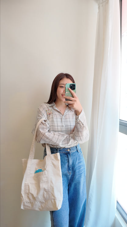 前口袋長肩帶Totebag