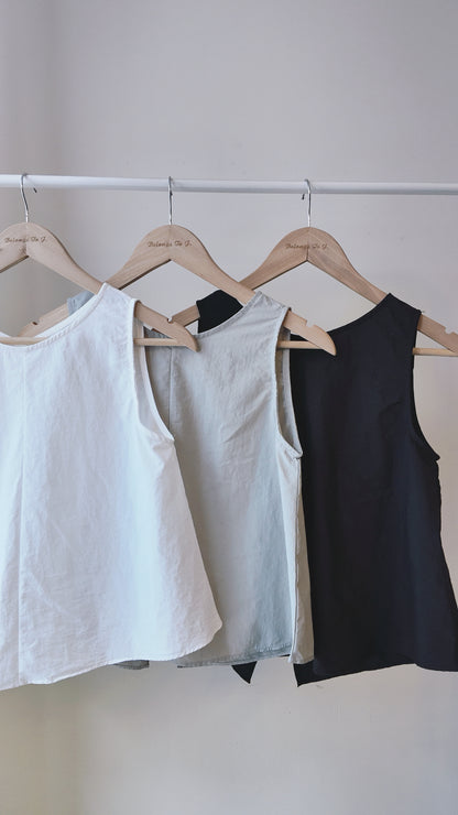 速乾滑料後交叉背心