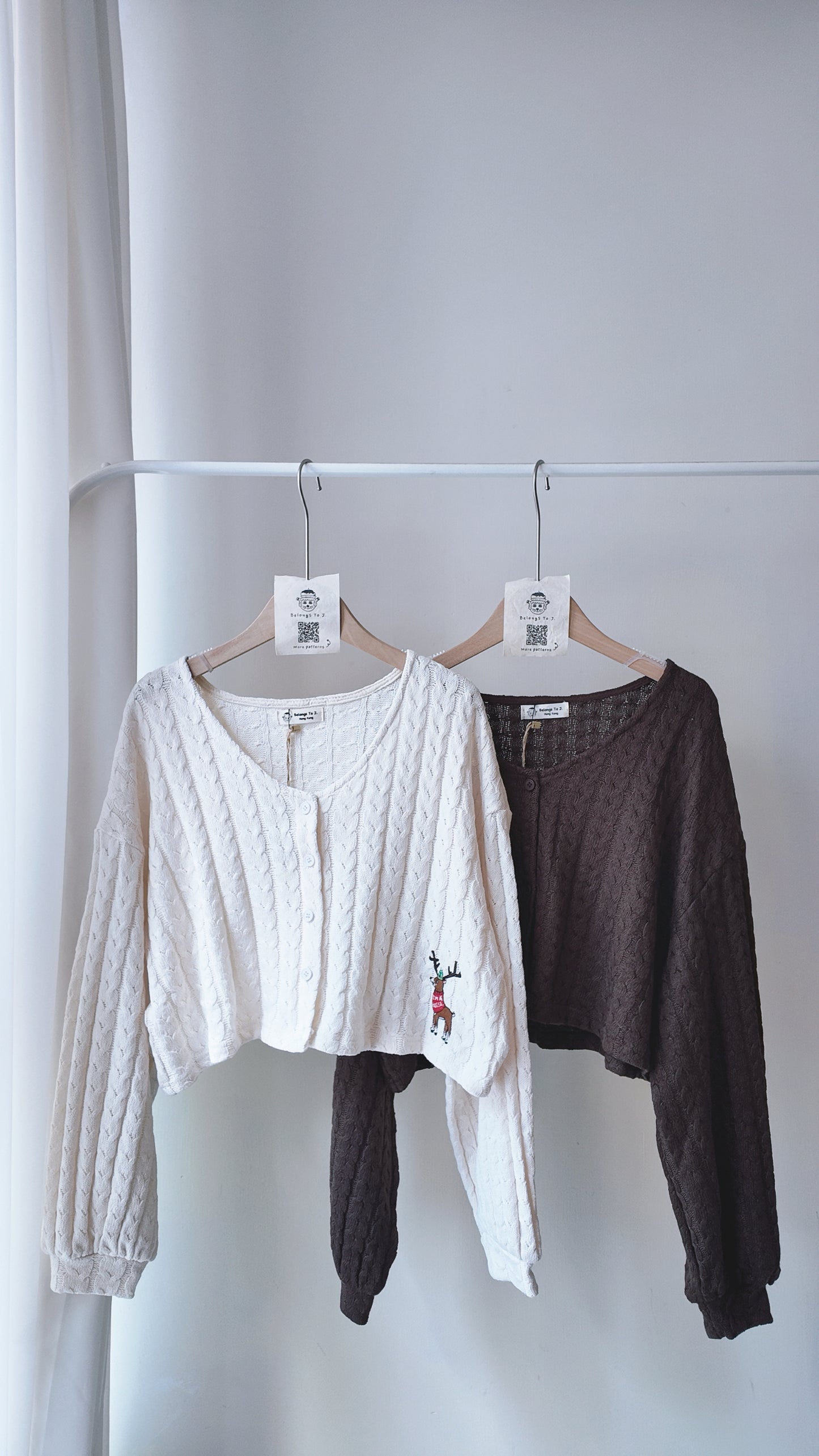 短版麻花針織上衣/外套