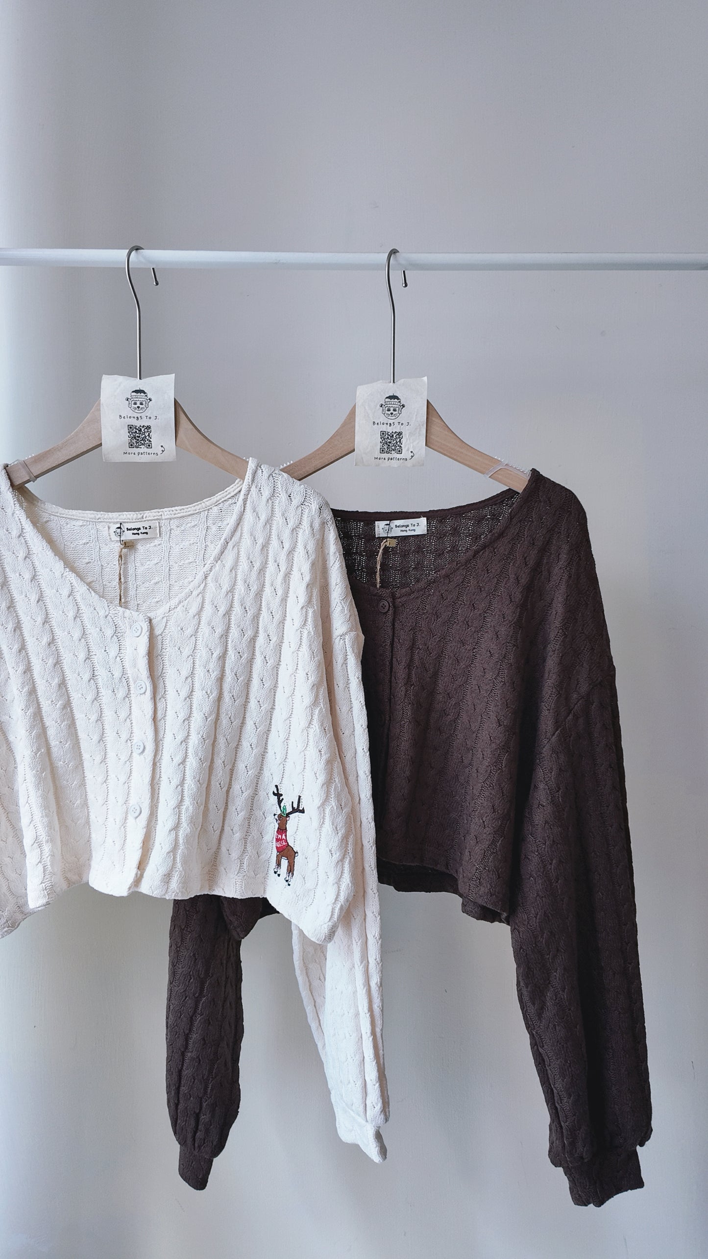 短版麻花針織上衣/外套