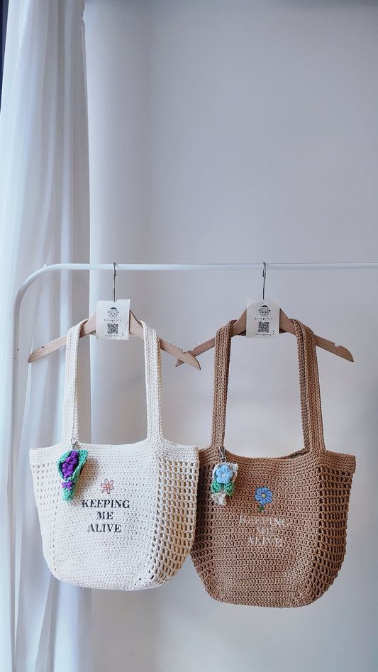 B.T.J. x DIMS 刺繡編織Totebag