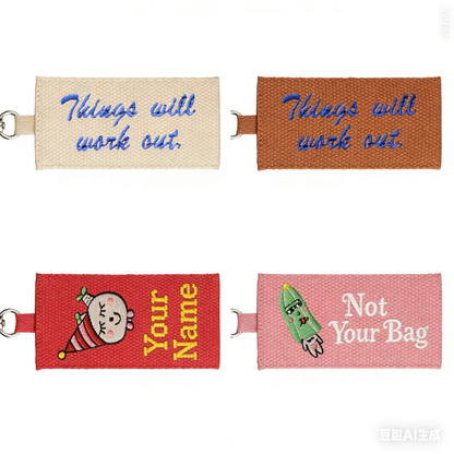 Belongs To J. 原創刺繡鎖匙扣掛帶