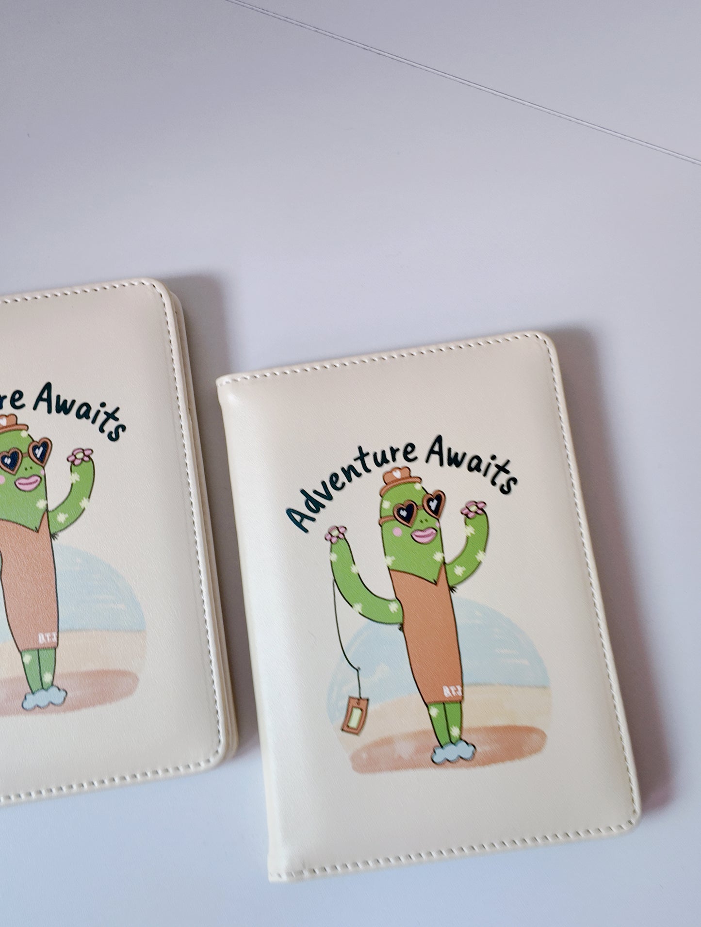 自家設計 仙人掌旅行護照套