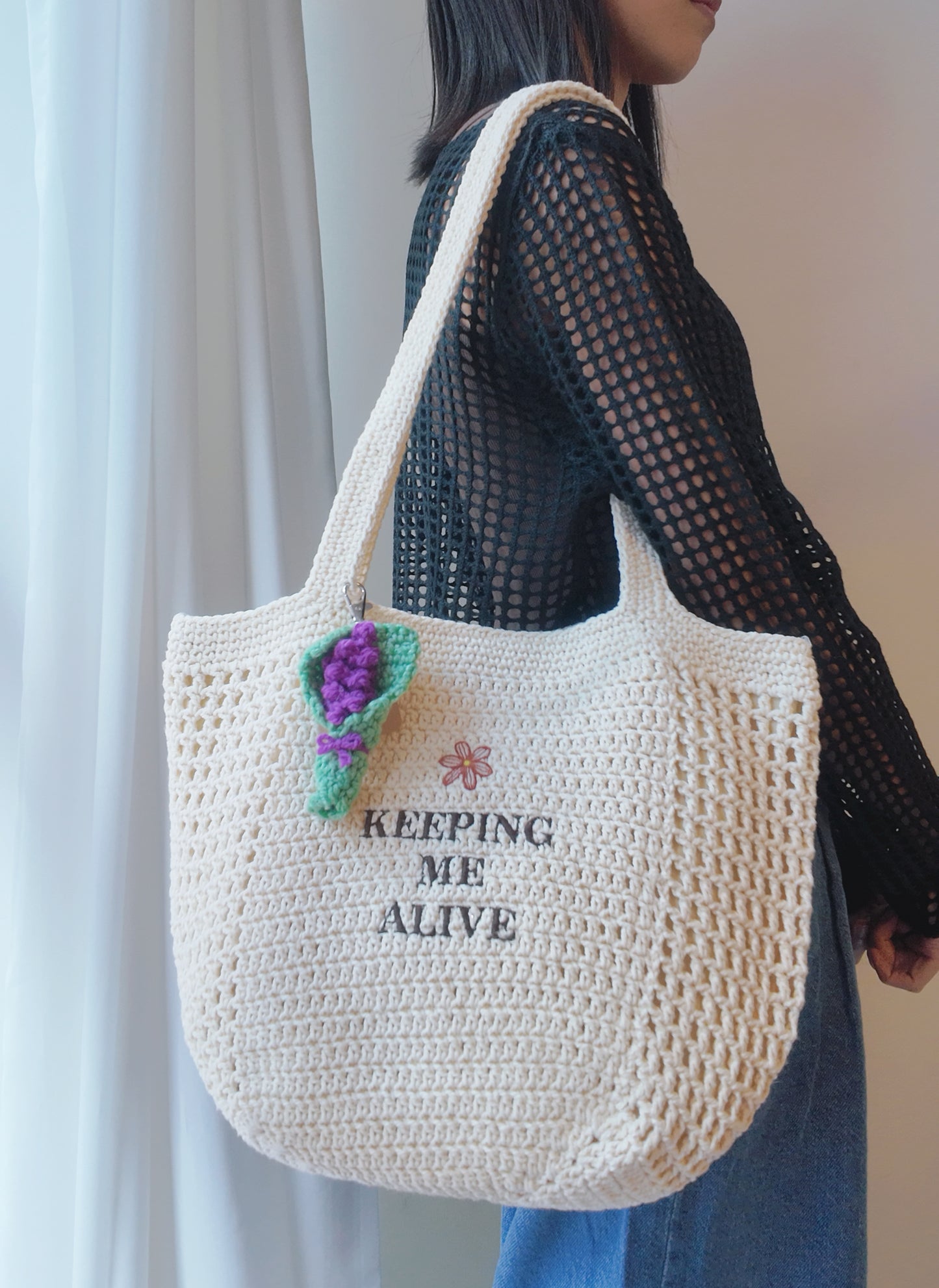 B.T.J. x DIMS 刺繡編織Totebag