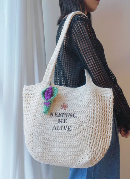 B.T.J. x DIMS 刺繡編織Totebag