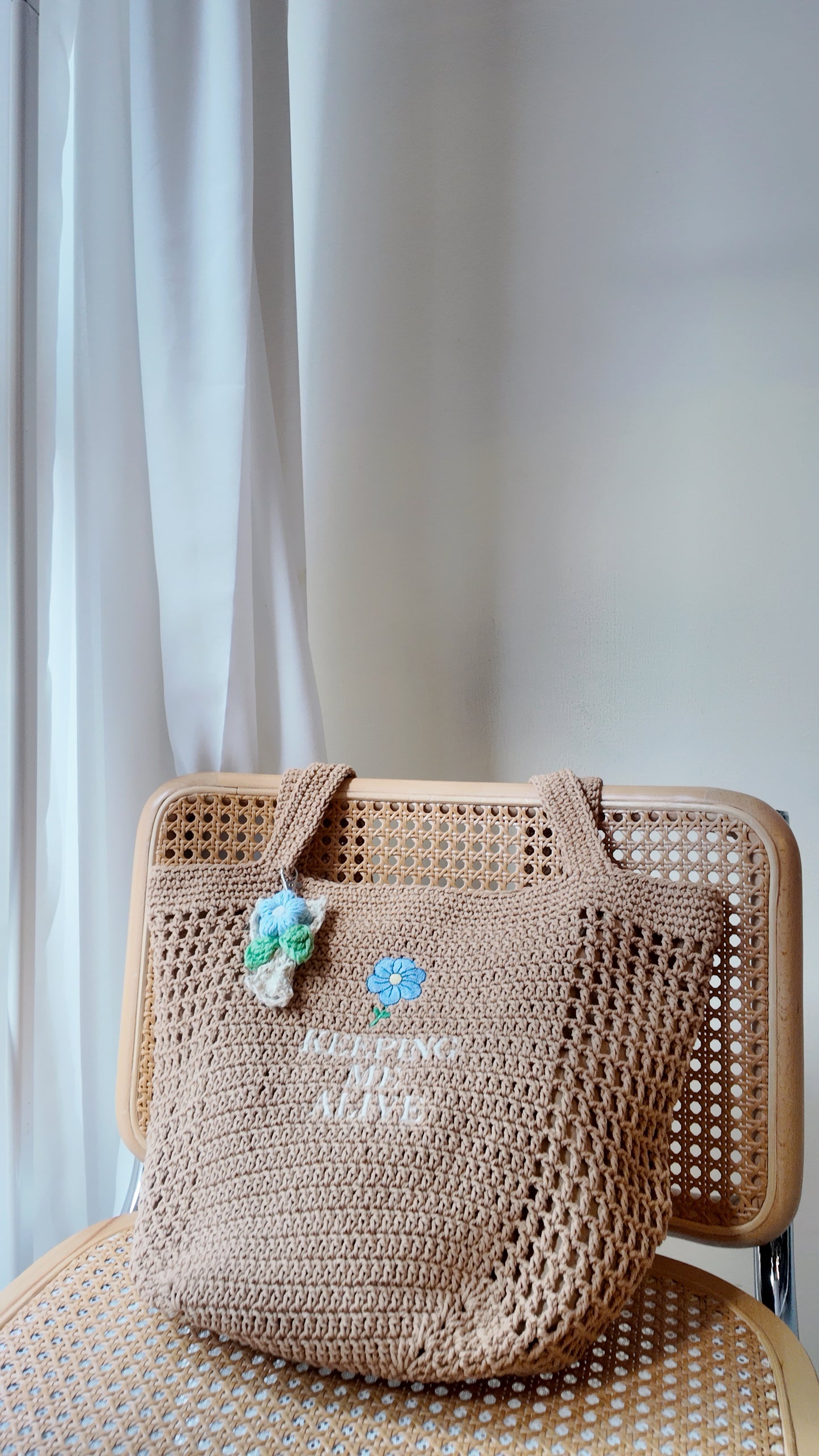 B.T.J. x DIMS 刺繡編織Totebag