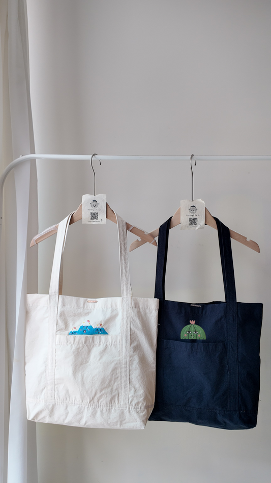 前口袋長肩帶Totebag