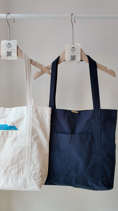 前口袋長肩帶Totebag