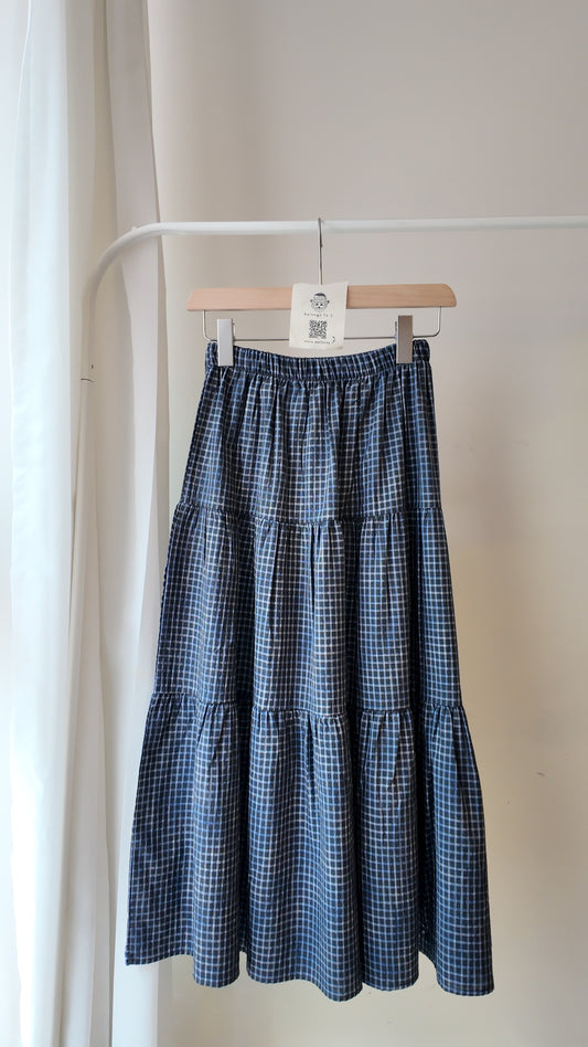 格仔蛋糕半截裙