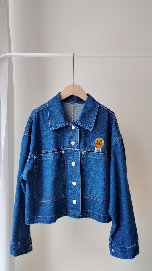 洗水雙口袋牛仔褸