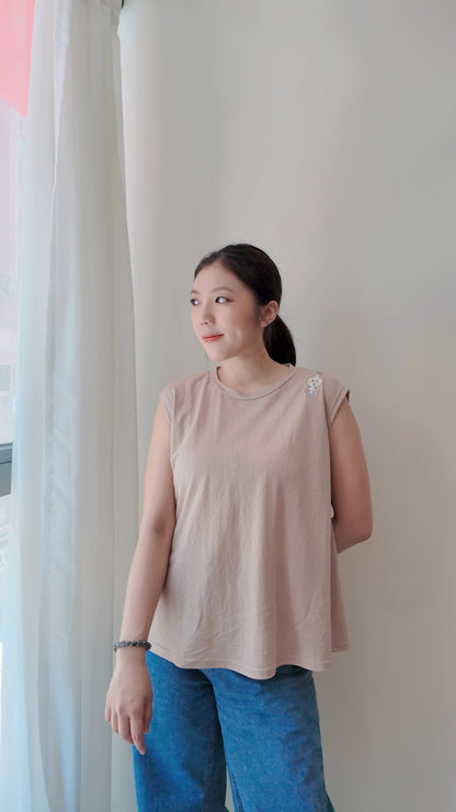 寬鬆簡約圓領背心