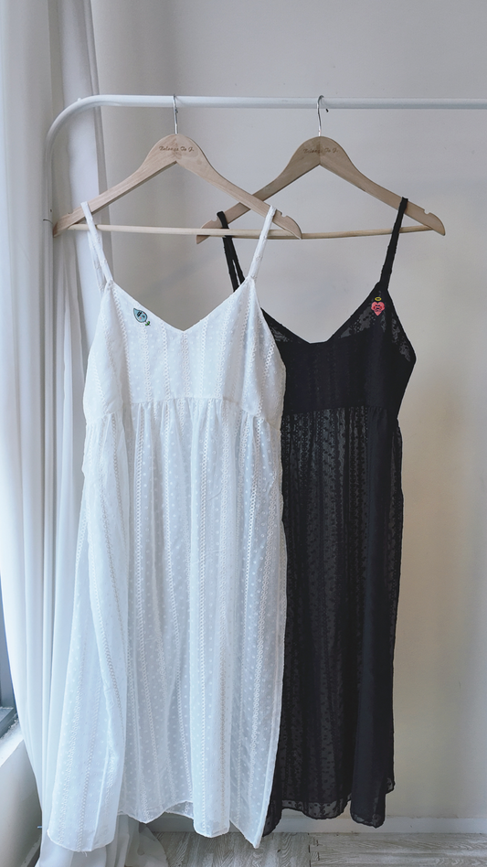 吊帶雪紡蕾絲透膚背心連身裙