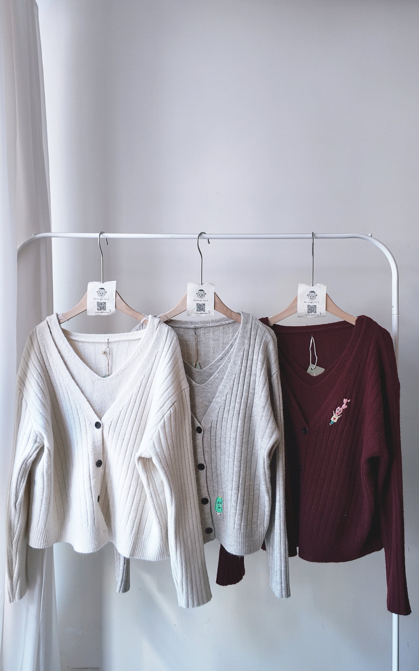 真兩件針織背心外套套裝