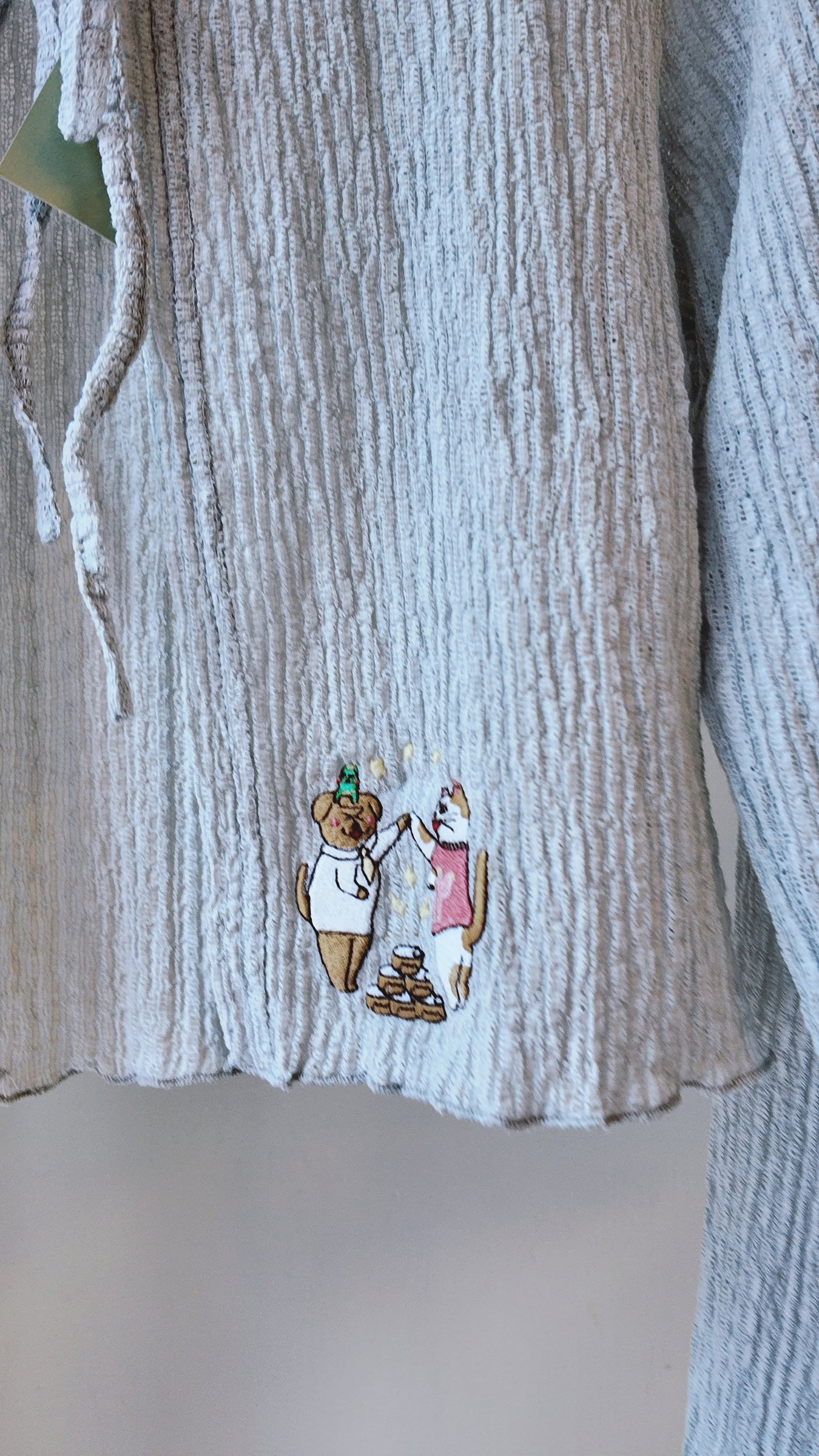 樹枝紋前綁帶真兩件上衣