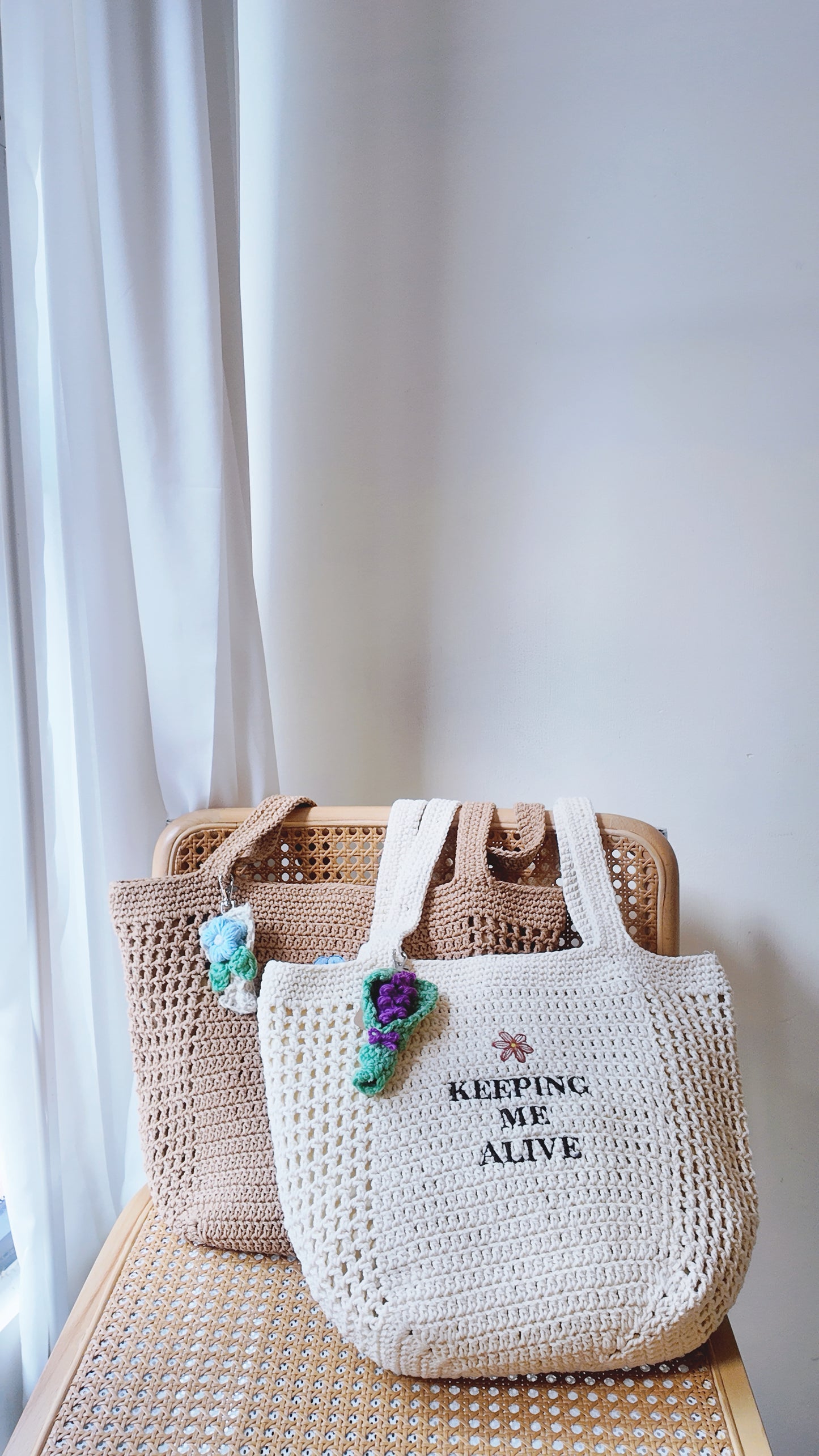 B.T.J. x DIMS 刺繡編織Totebag