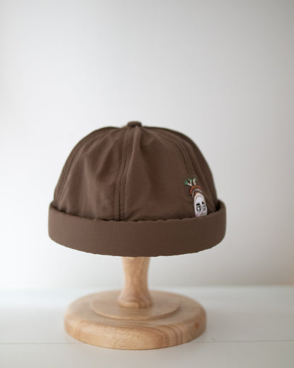 刺繡圓頂水兵帽